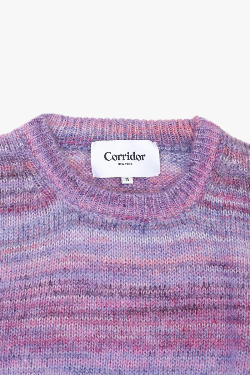 Space dye mohair crewneck Purple