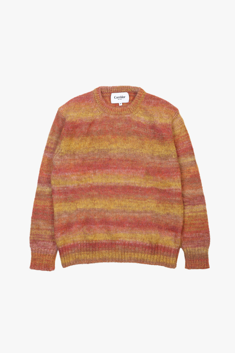 Space dye mohair crewneck Orange