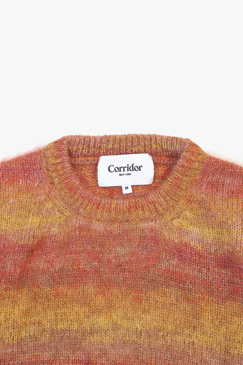 Space dye mohair crewneck Orange