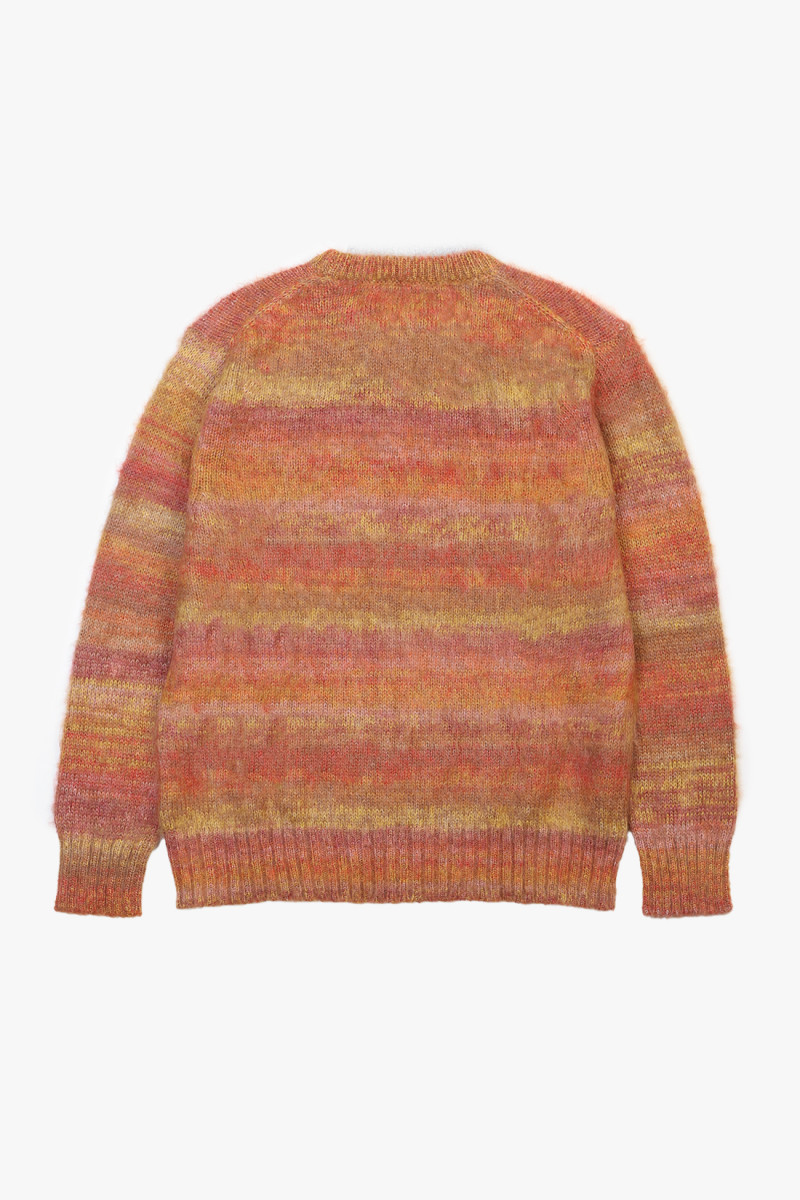 Space dye mohair crewneck Orange