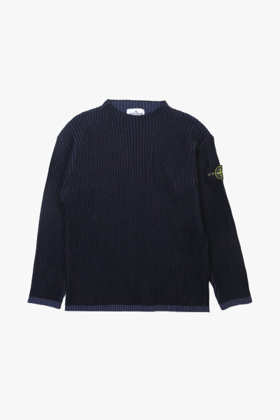 Stone island 532c1 knit sweater v0020 Blu scuro - GRADUATE STORE