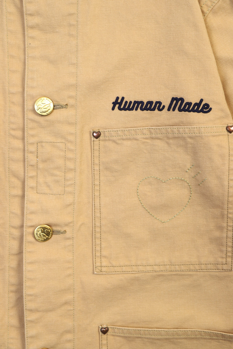 Washed duck coverall jacket Beige