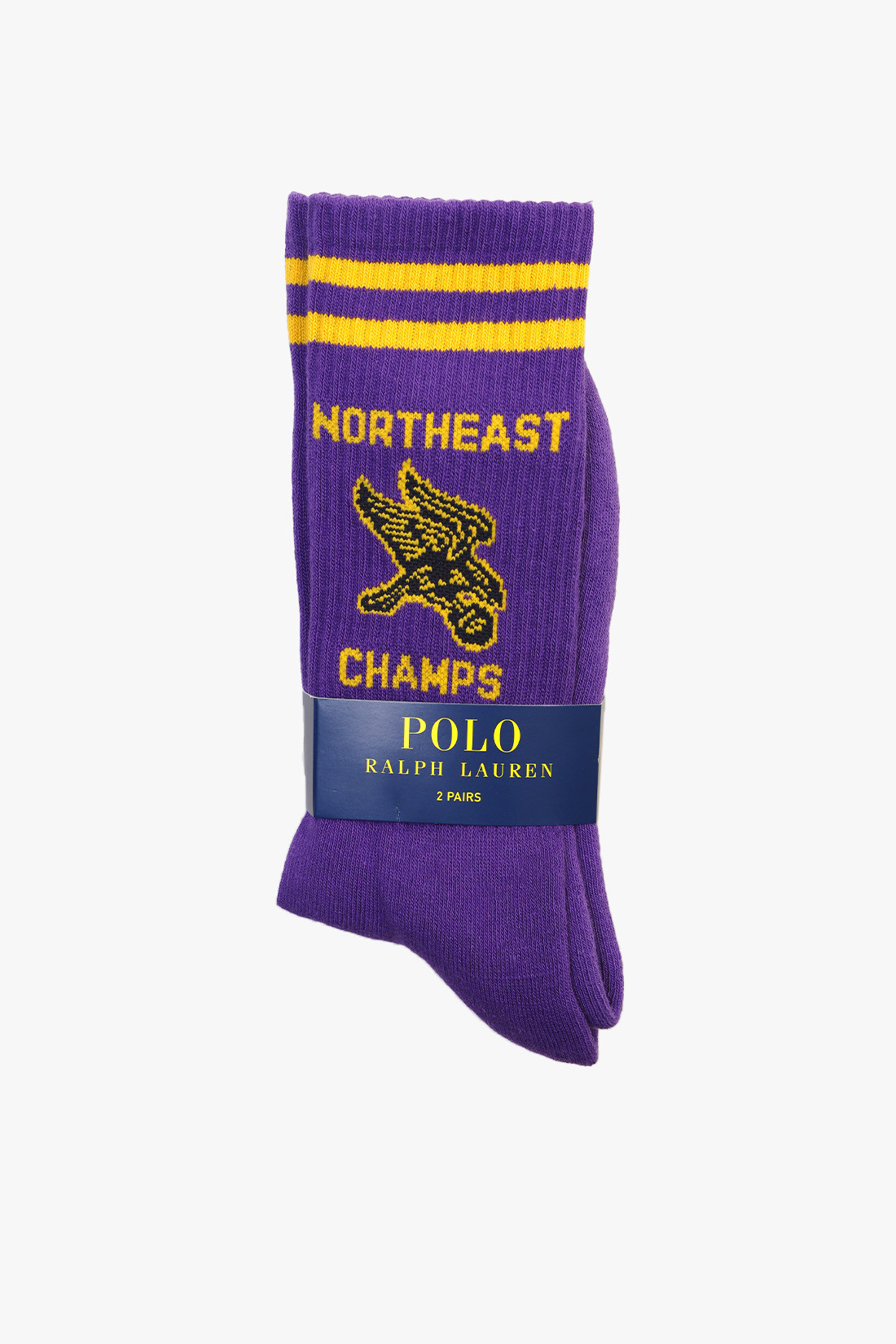 Graphic cotton sock 2-pack Purple