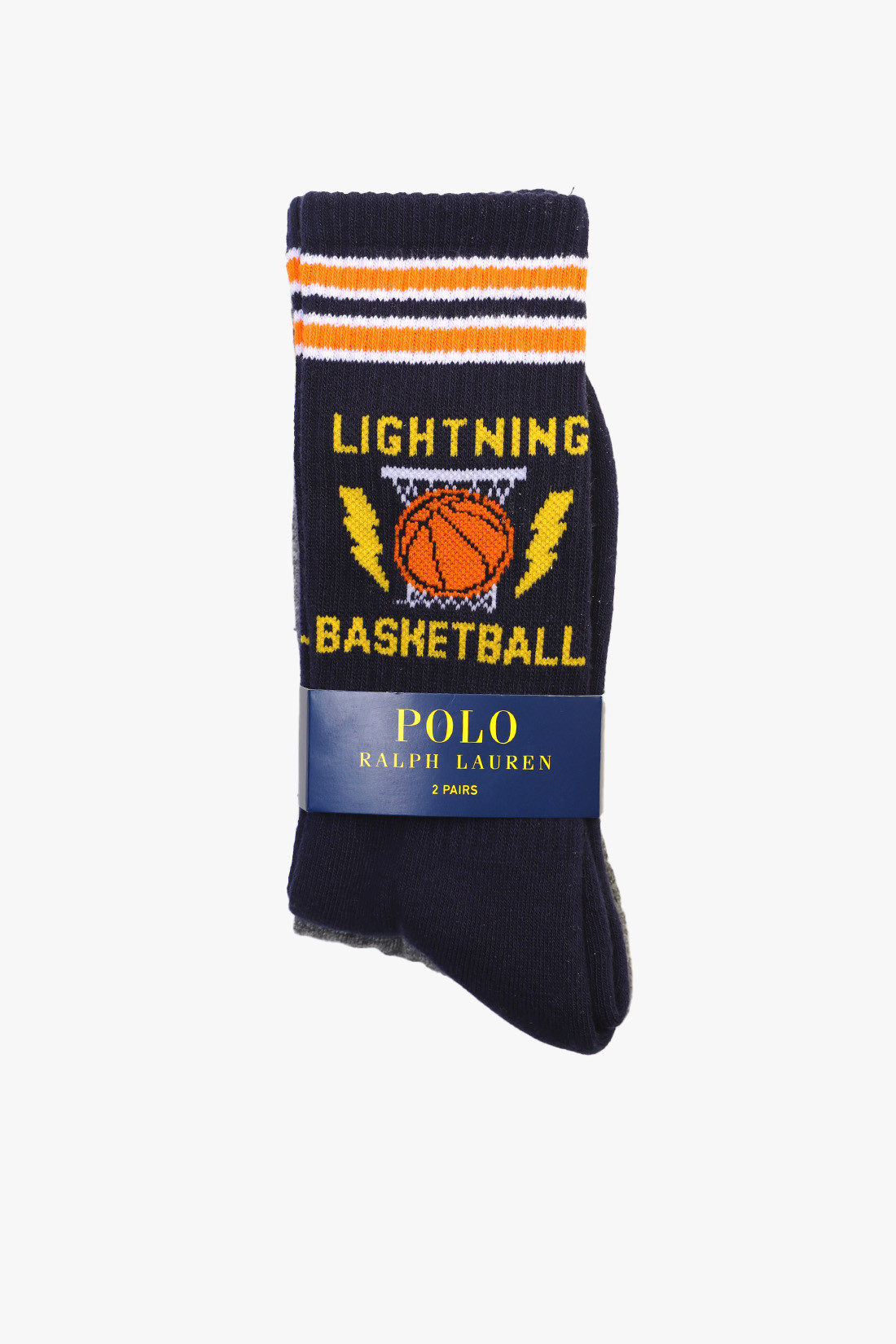 Graphic crew sock 2 pack Navy/grey