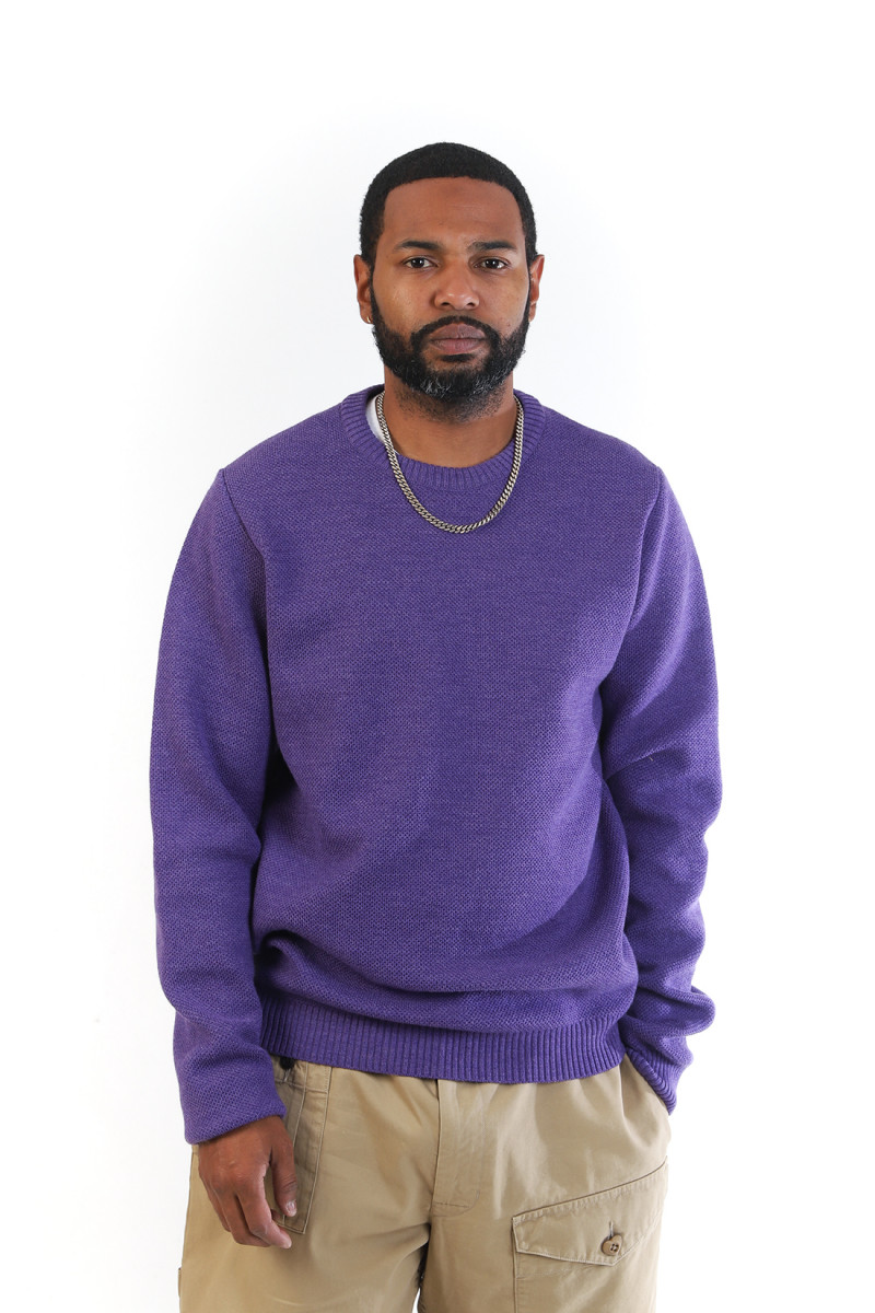 Pull youri col rond Violet