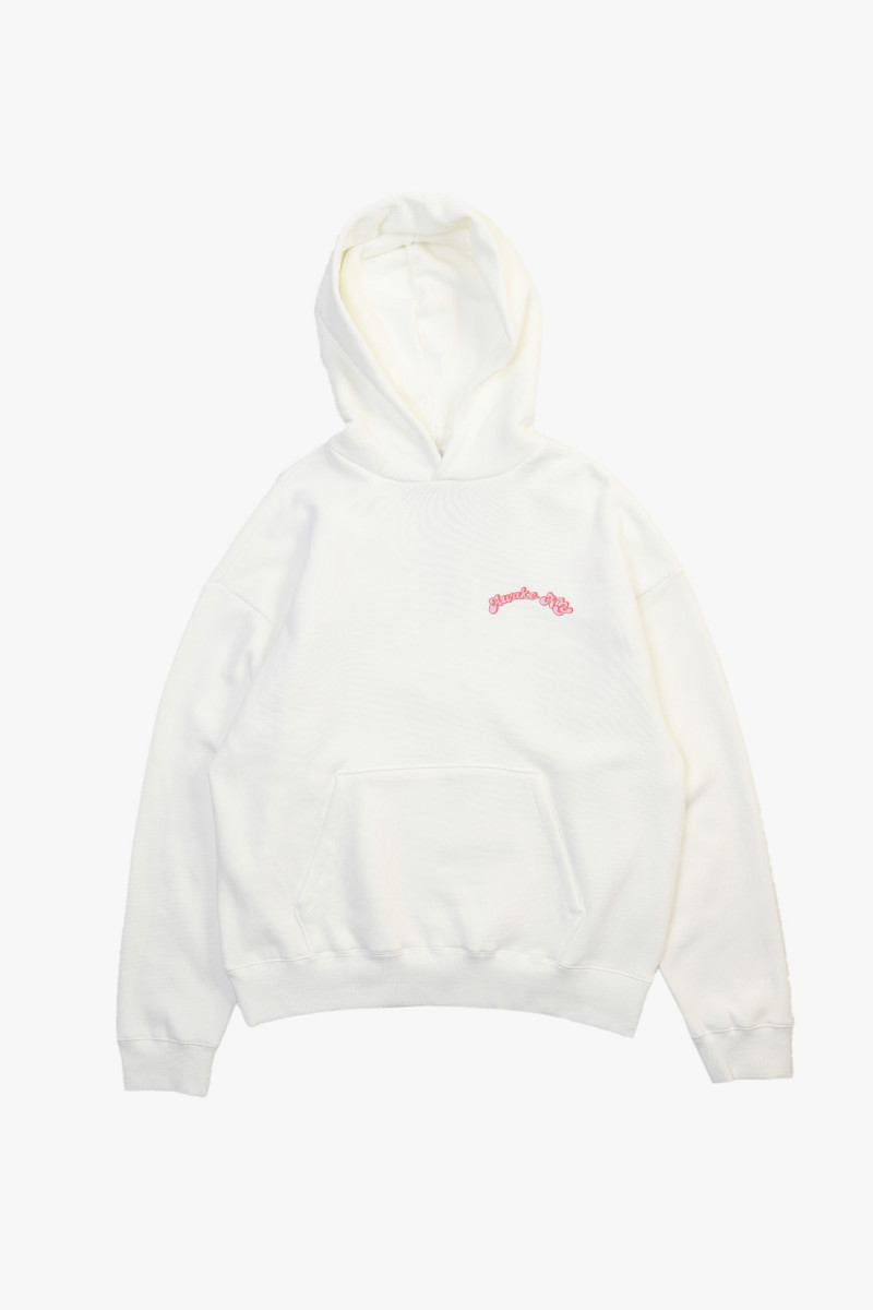 Twill logo hoodie Cream