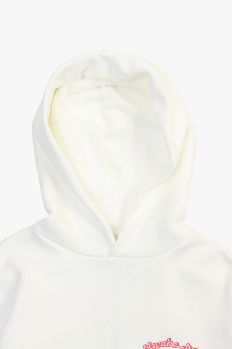 Twill logo hoodie Cream