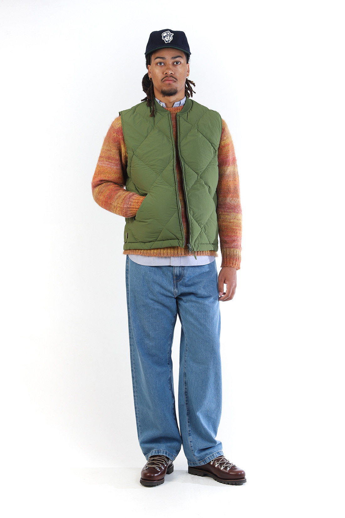 Linton padded vest Grass green