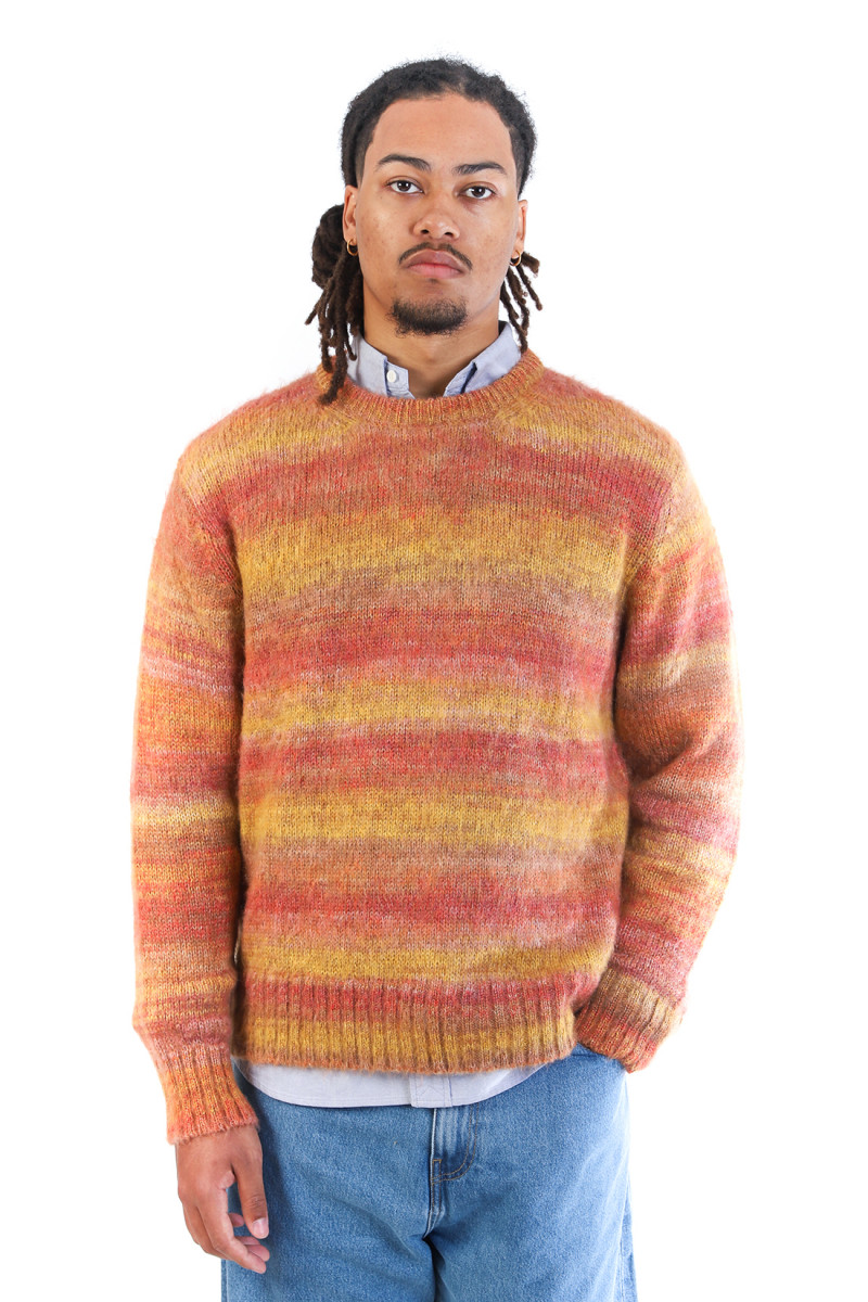 Space dye mohair crewneck Orange