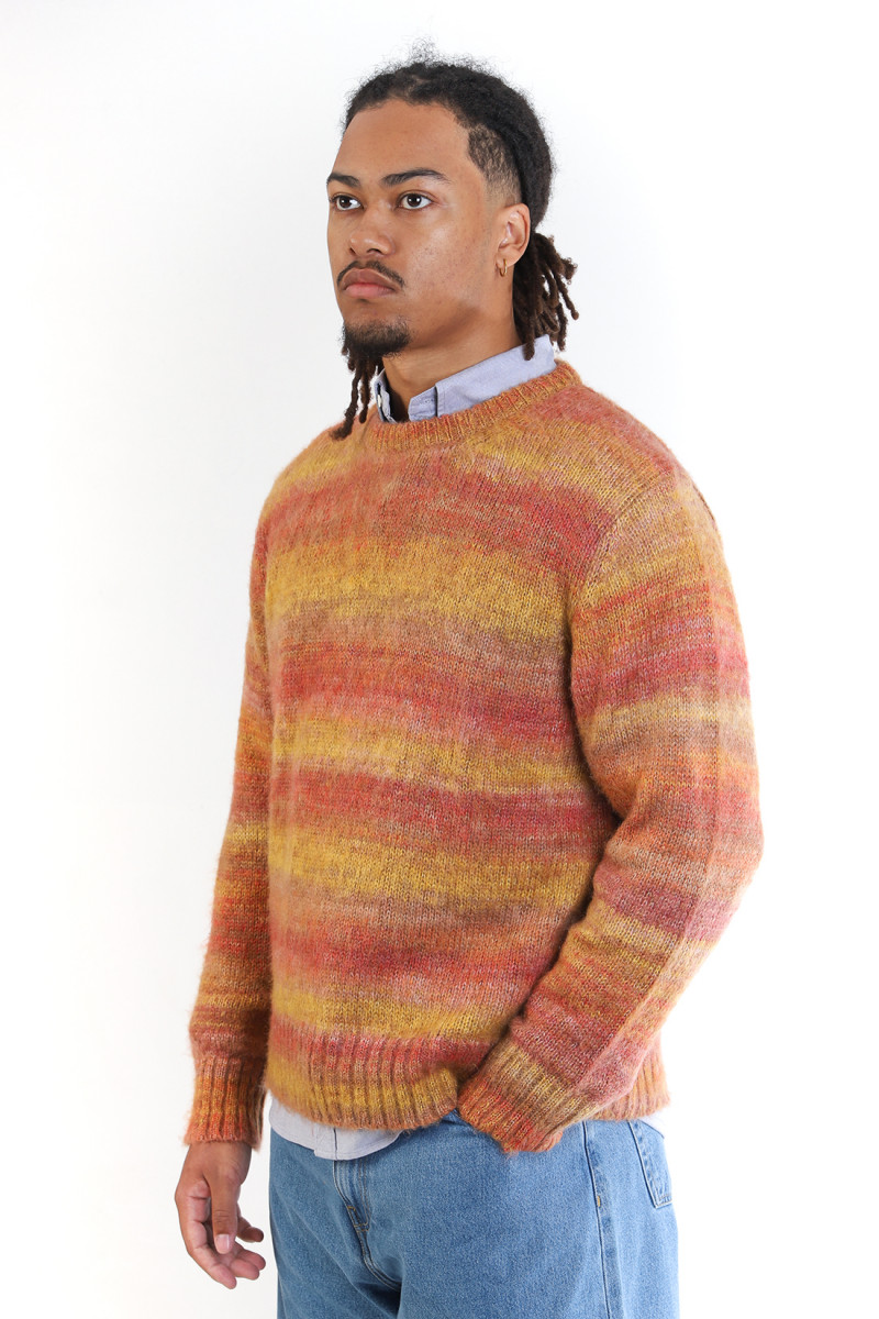 Space dye mohair crewneck Orange