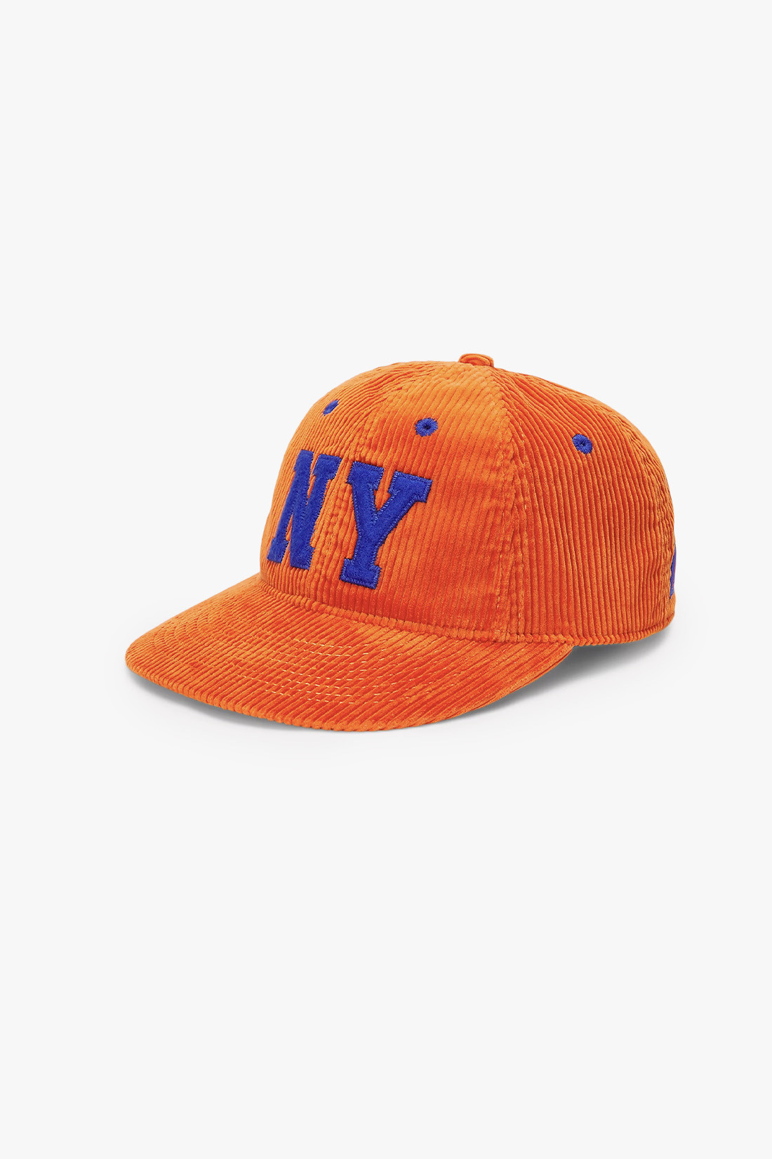 Ny patch corduroy ball cap Red orange