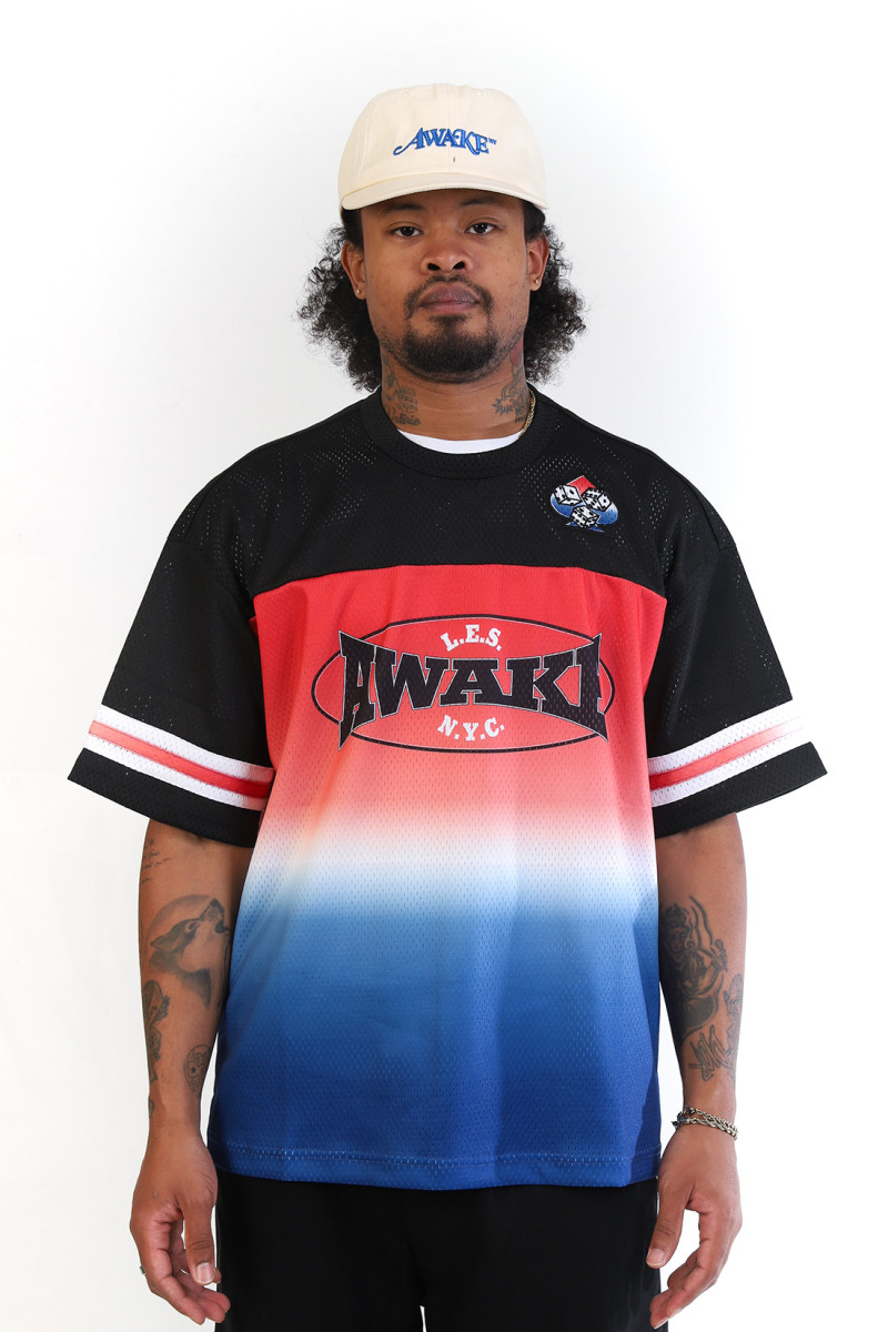 Mesh football jersey Black multi