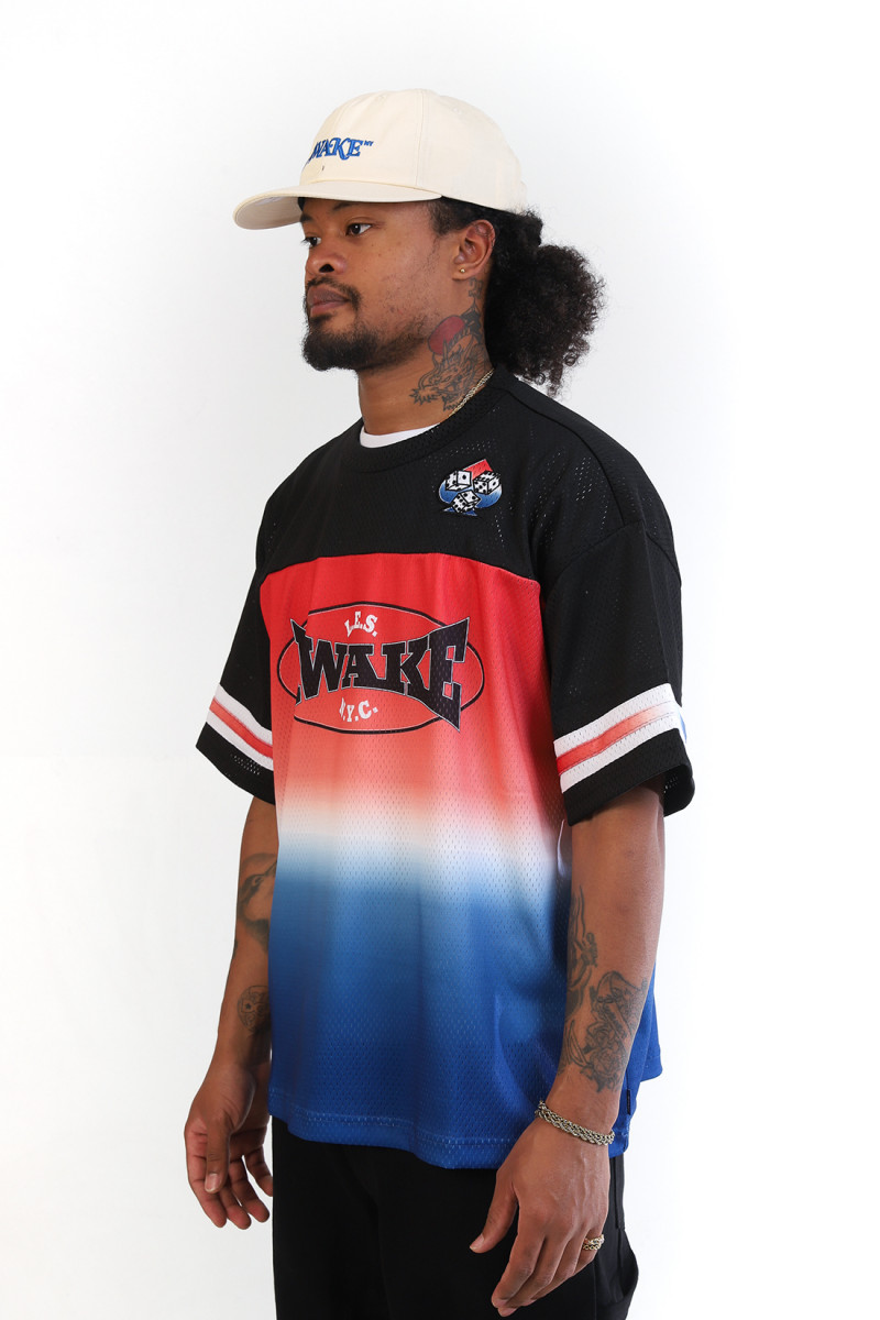 Mesh football jersey Black multi