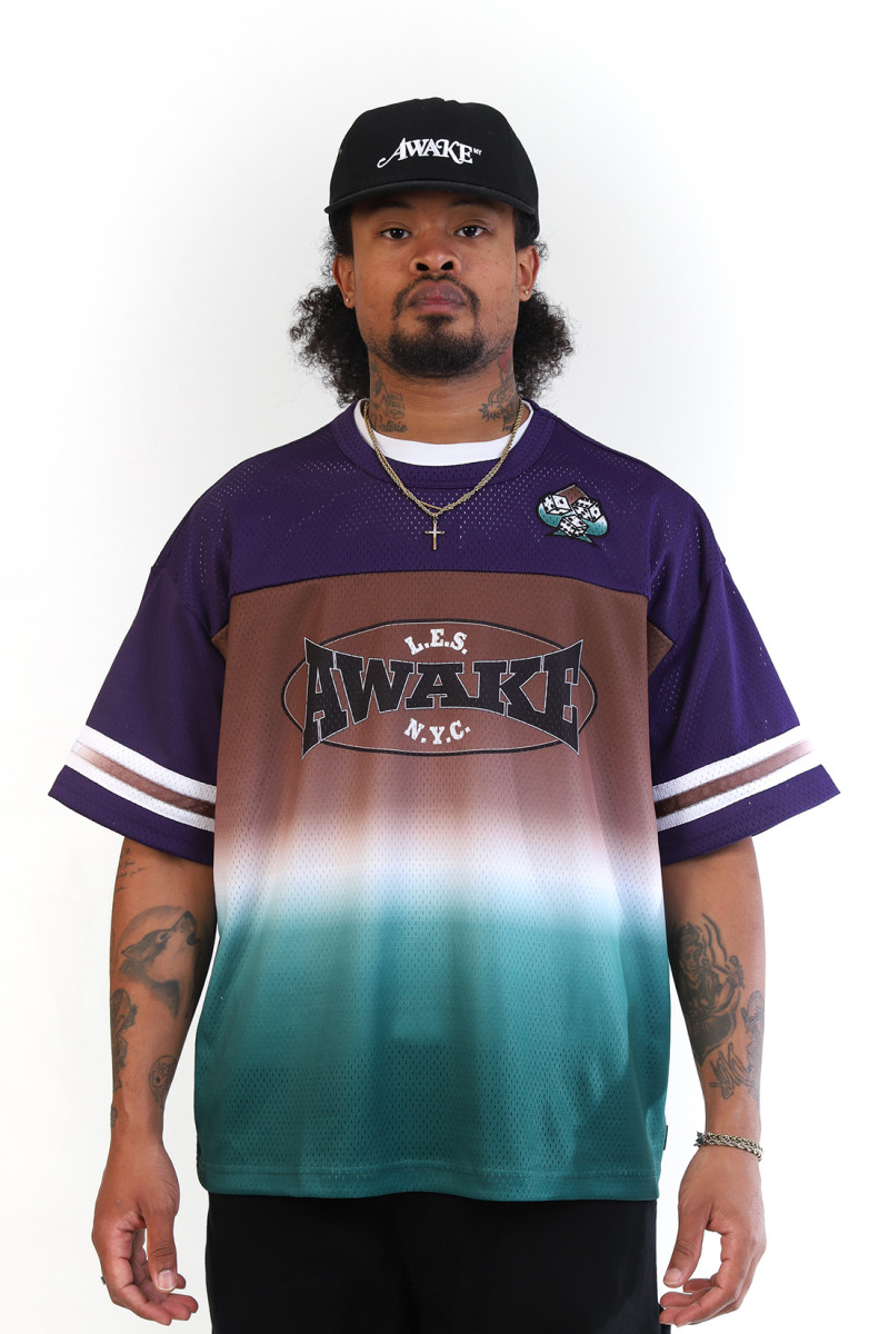 Mesh football jersey Brown multi