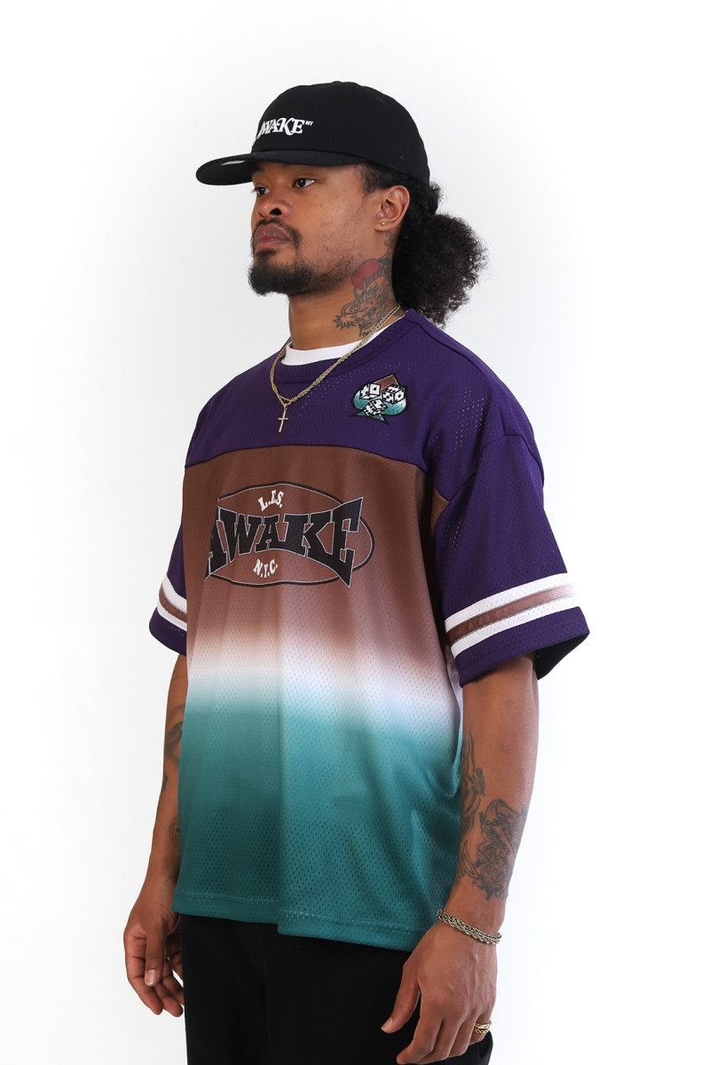 Mesh football jersey Brown multi