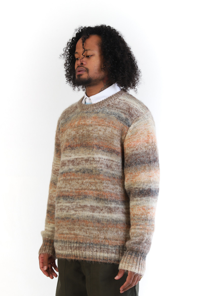 Space dye mohair crewneck Natural