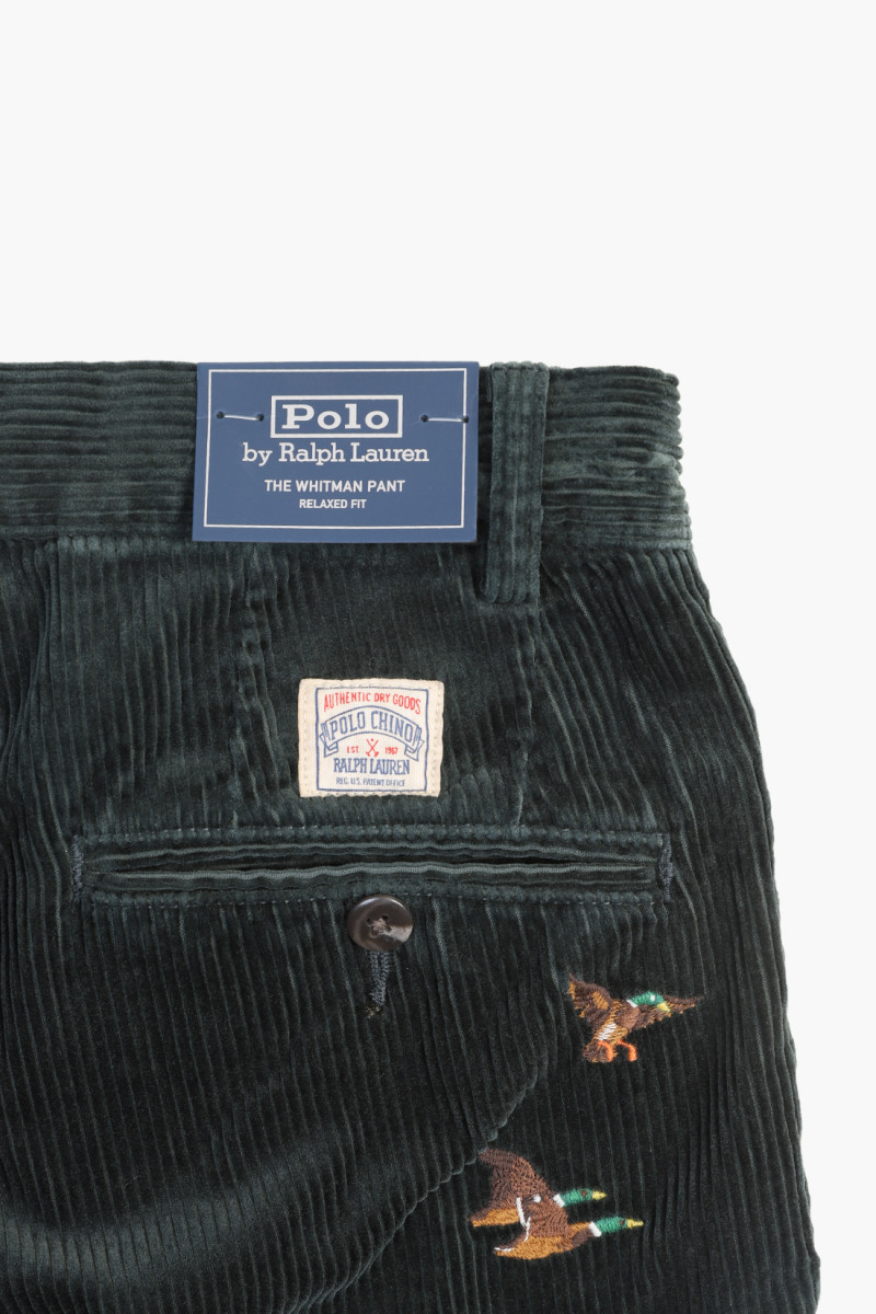 Whitman relaxed fit corduroy Dark forest/duck