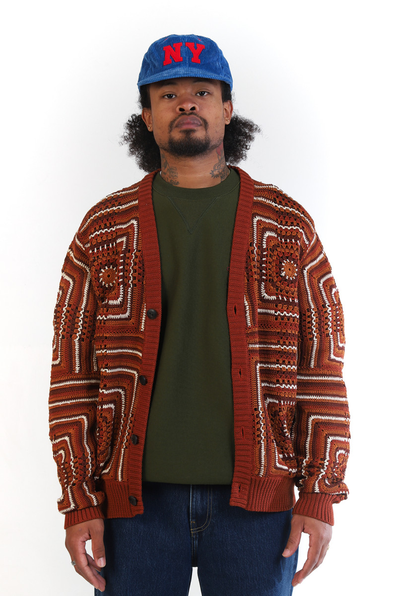 Siena crochet cardigan Brown