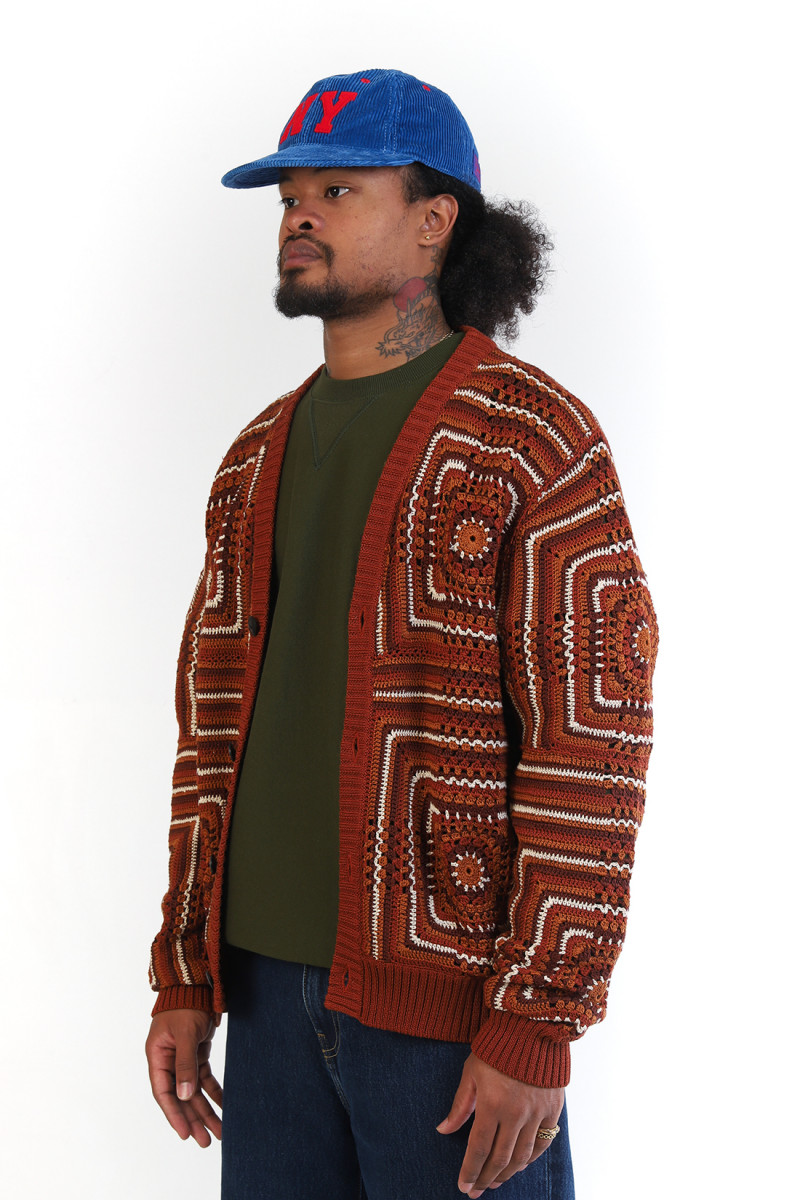 Siena crochet cardigan Brown