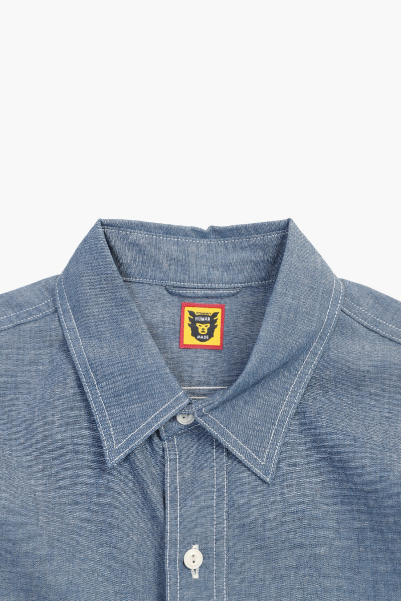 Chambray work shirt hm28sh004 Blue