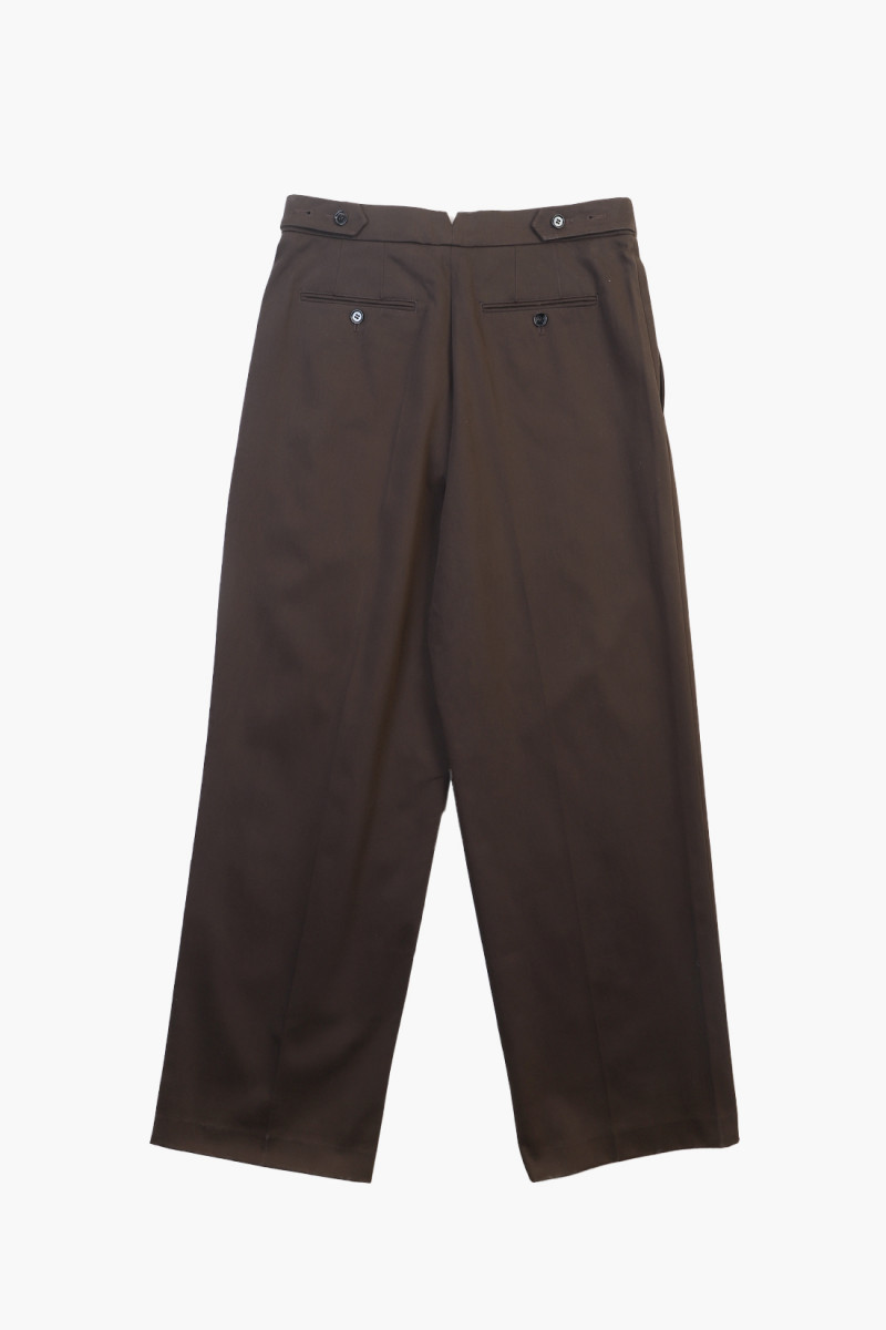 Pantalon large fit coton Dark coffee