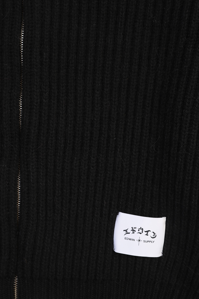 Gary zipped cardigan Black