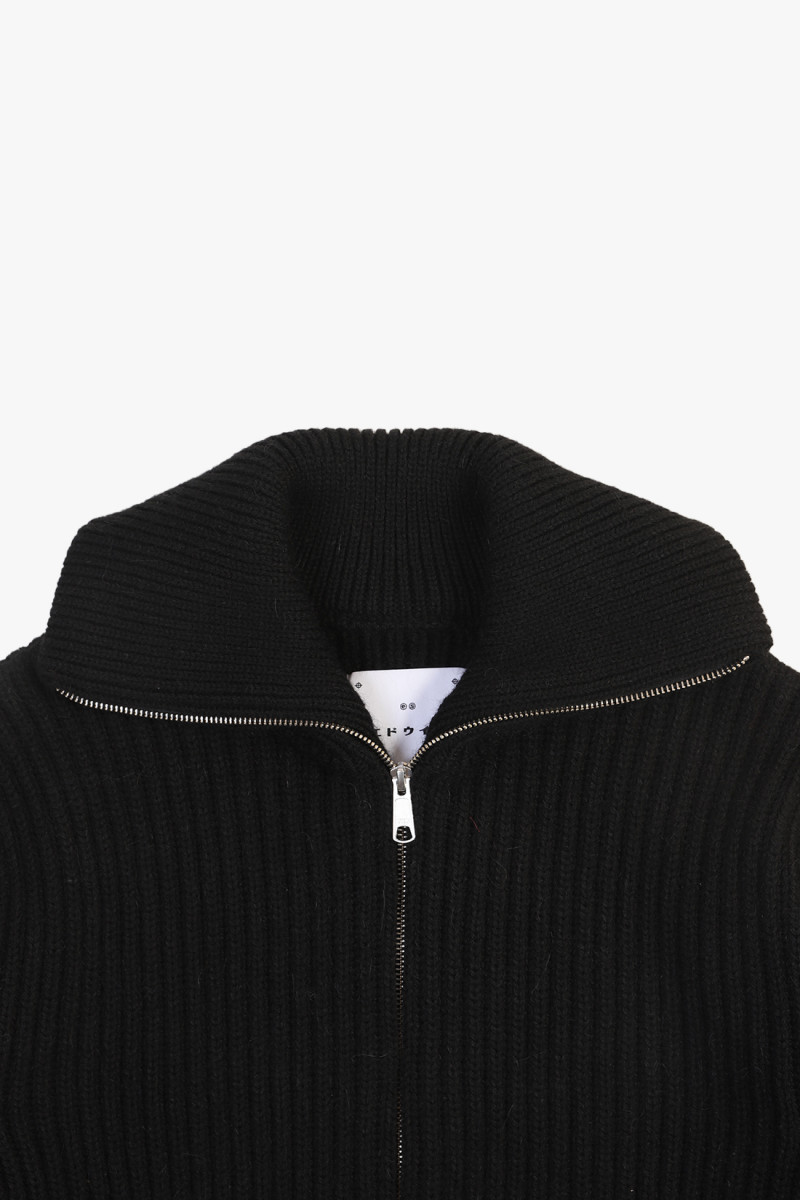 Gary zipped cardigan Black