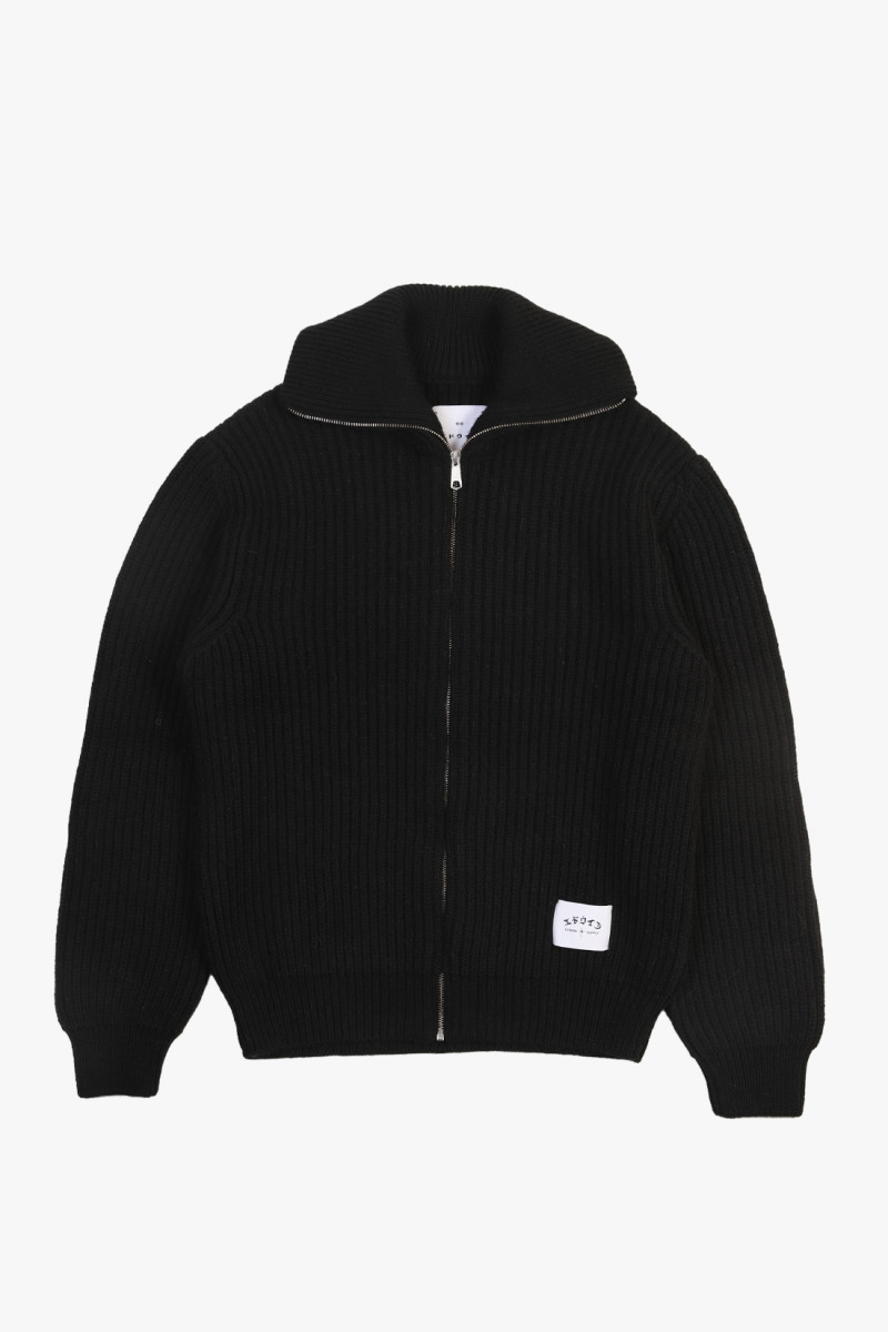 Gary zipped cardigan Black