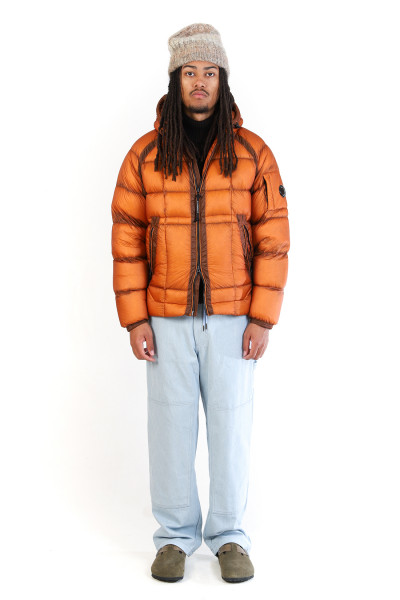 D.d. shell hooded medium down Bombay brown