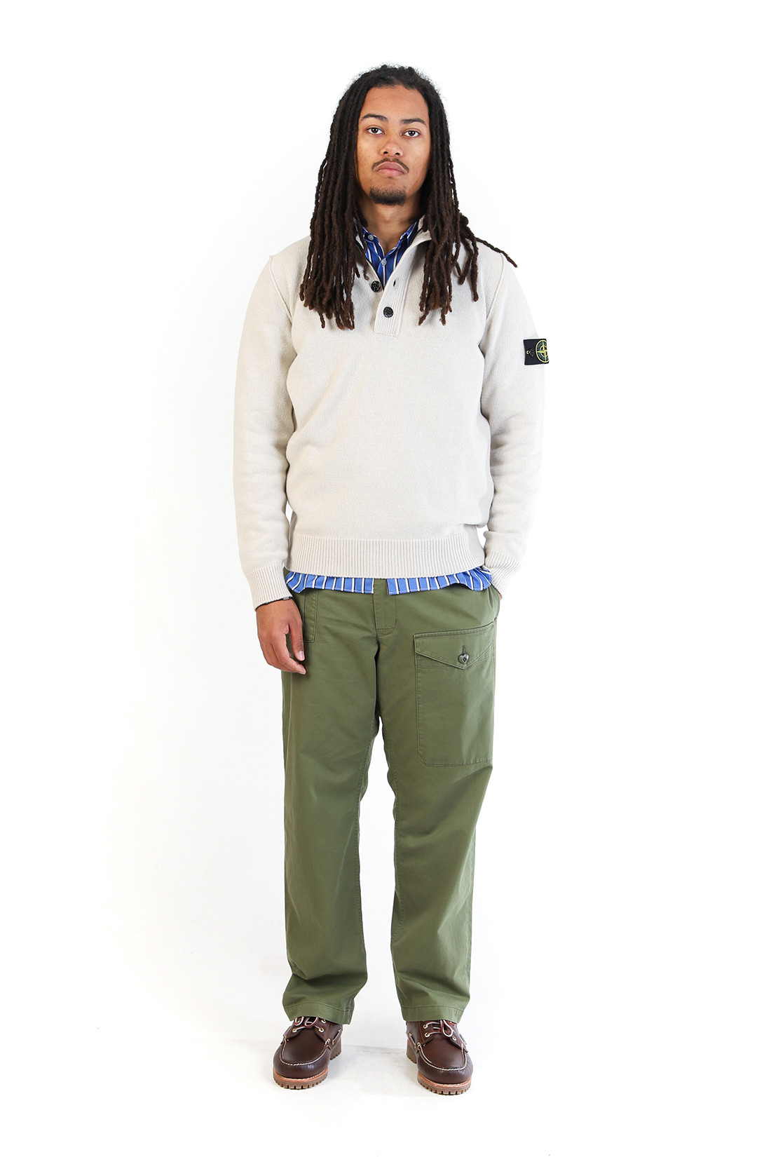 540a3 half zip knit v0097 Stucco