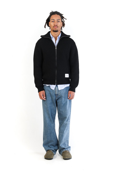 Gary zipped cardigan Black