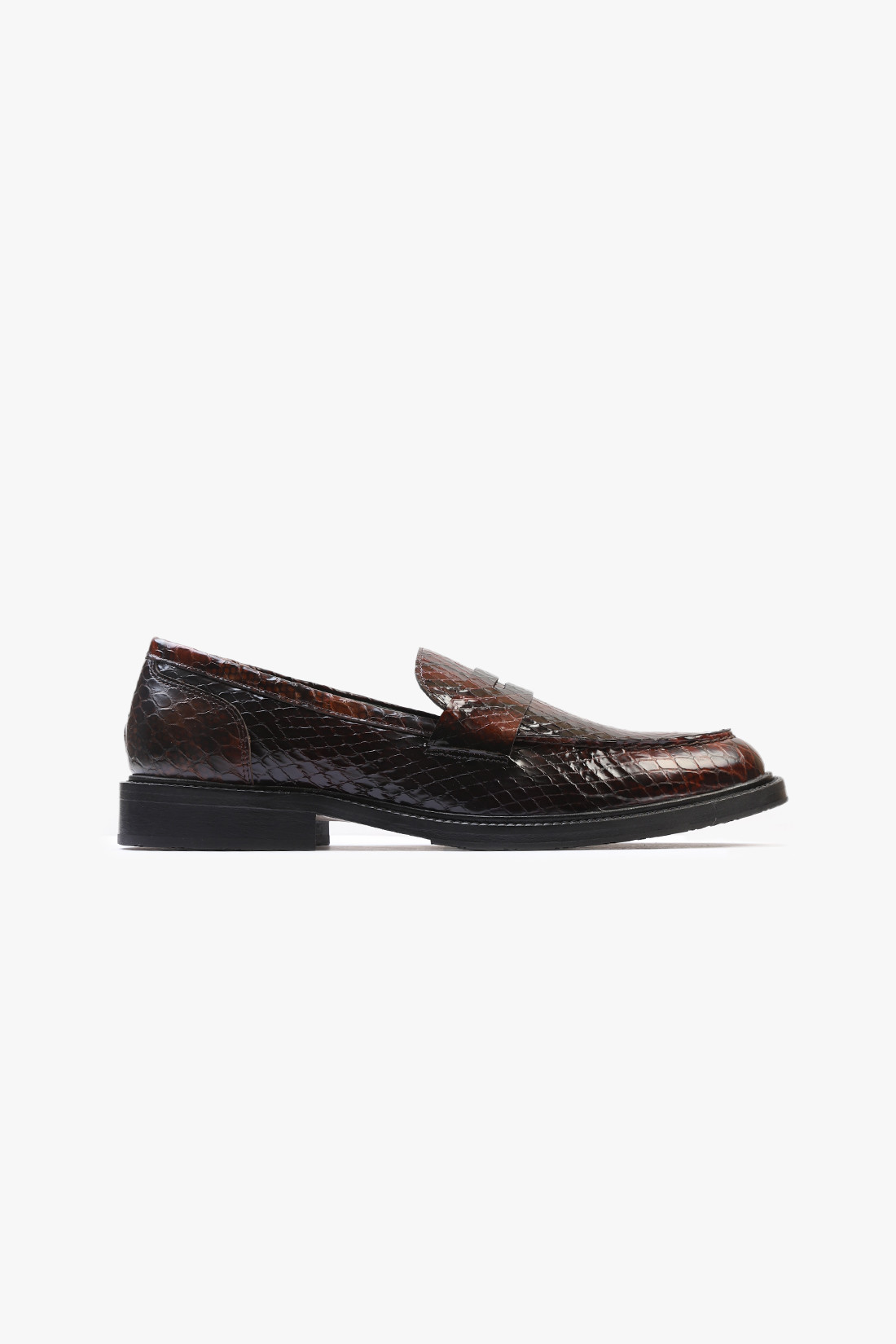 Townee penny loafer Dark brown python