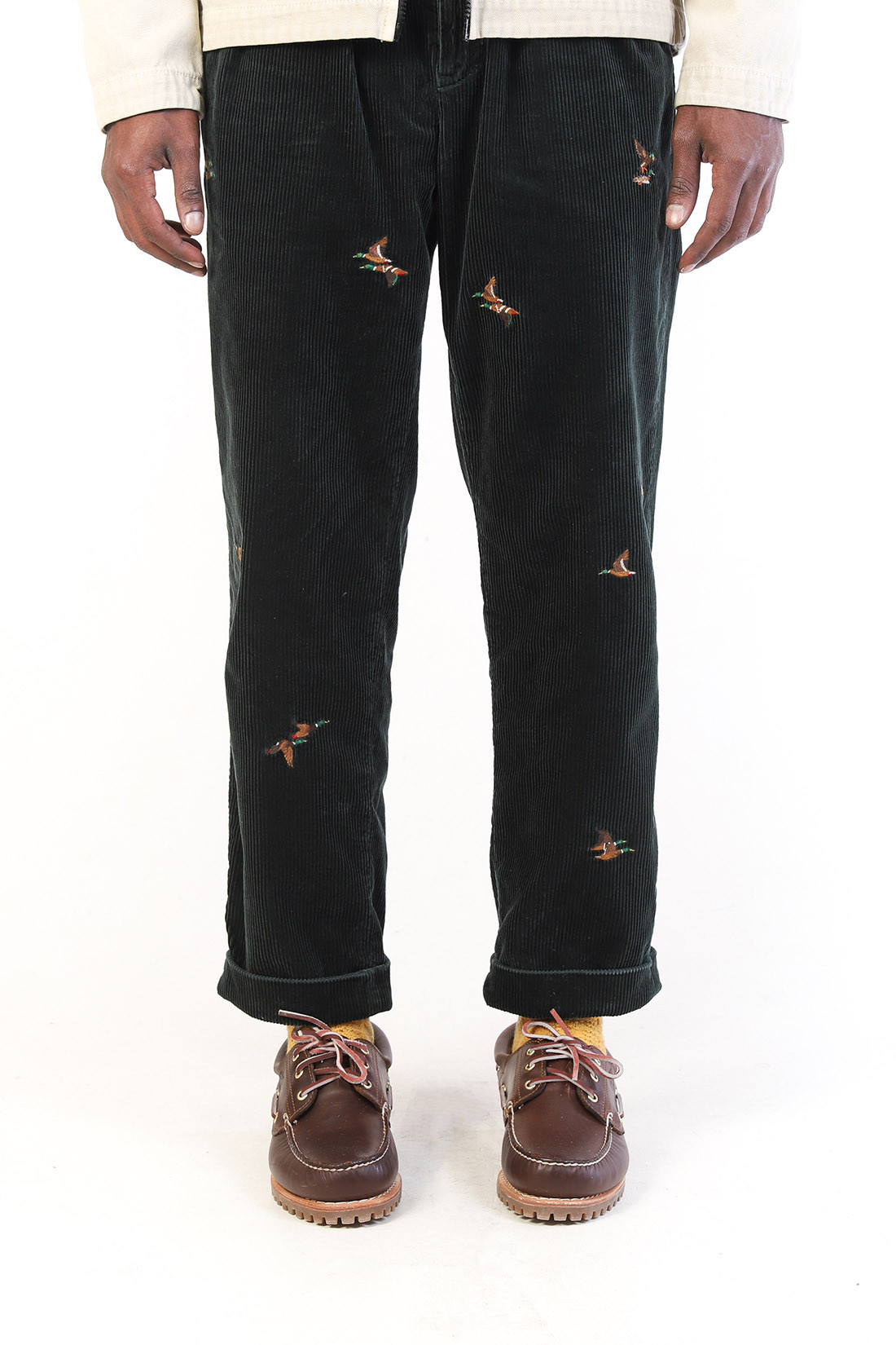 Whitman relaxed fit corduroy Dark forest/duck