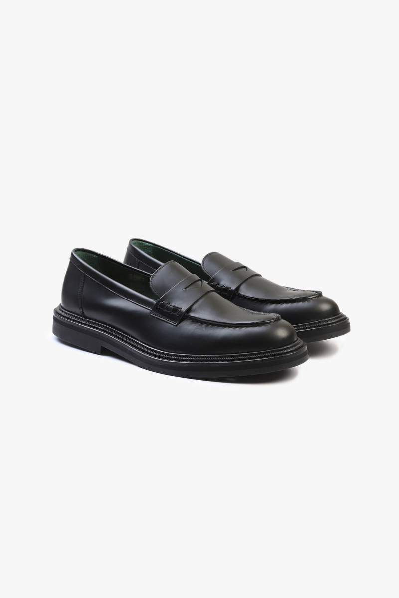 Vinnee penny loafer Black polido leather