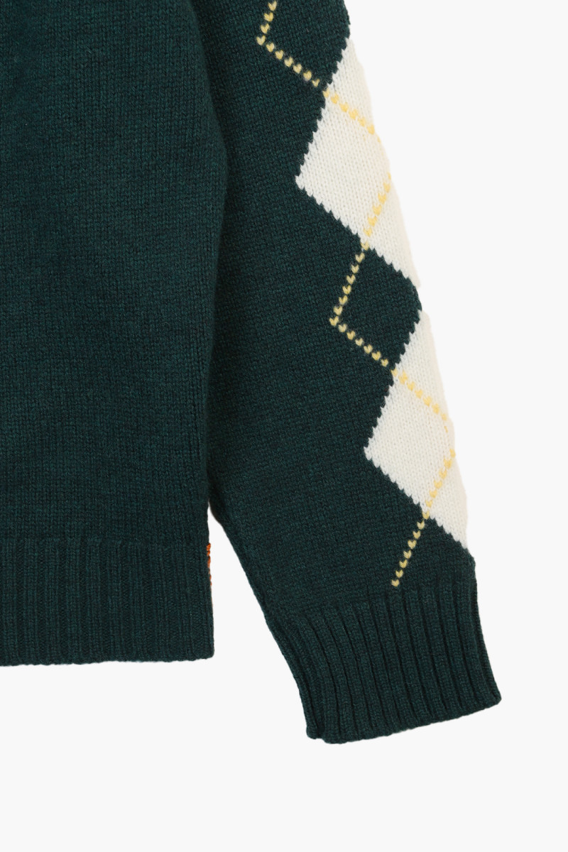 Cardigan over argyle p's Green