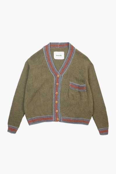 Story mfg. Bulb cardigan Olive - GRADUATE STORE