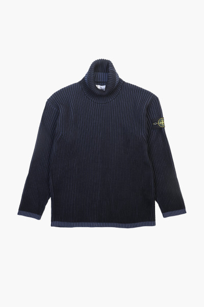 Stone island 551c1 rollneck knit v0020 Blu scuro - GRADUATE STORE