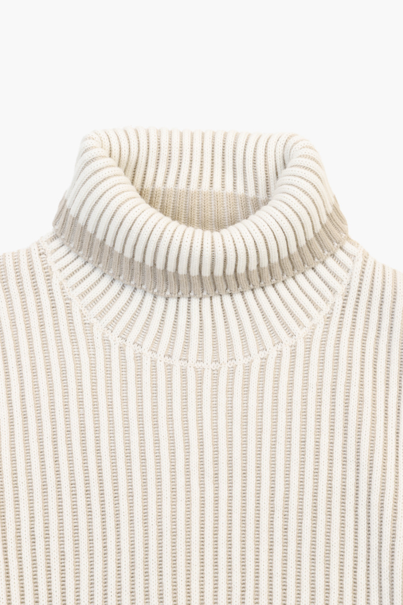 551c1 rollneck knit v0099 Bianco naturale