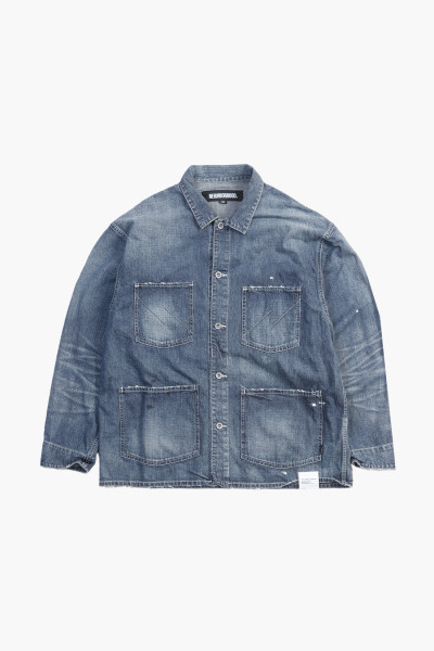 Neighborhood Washed coverall jacket Indigo - GRADUATE STORE