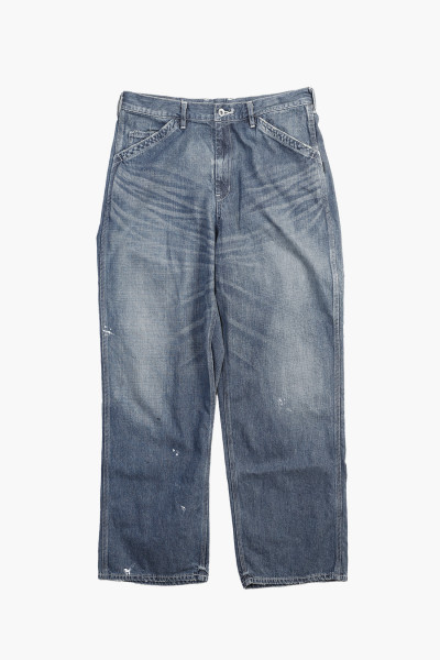 Washed utility pants Indigo