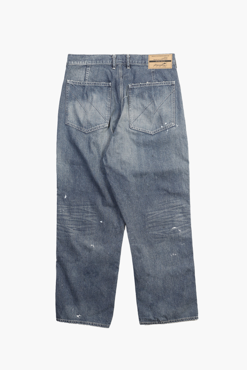 Washed utility pants Indigo