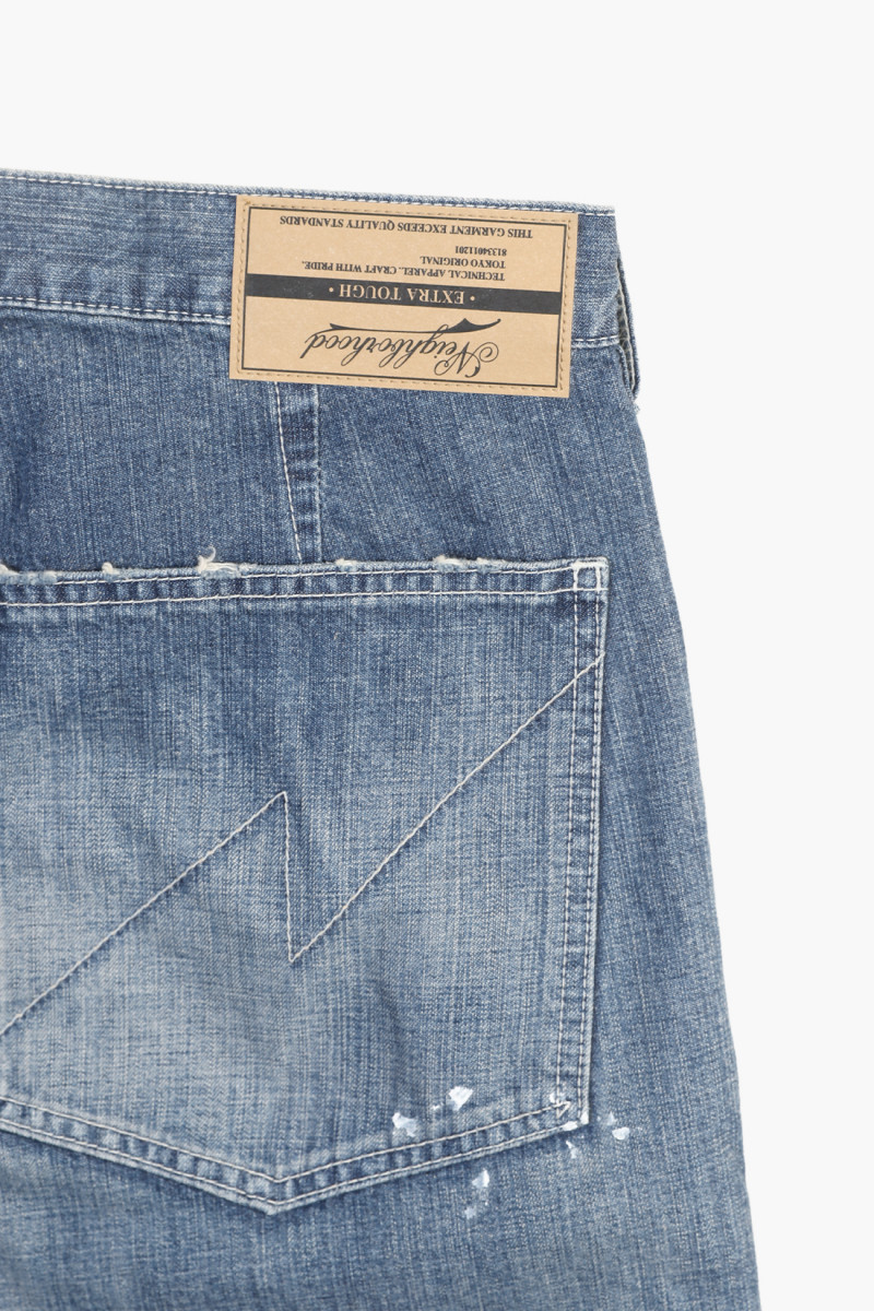 Washed utility pants Indigo