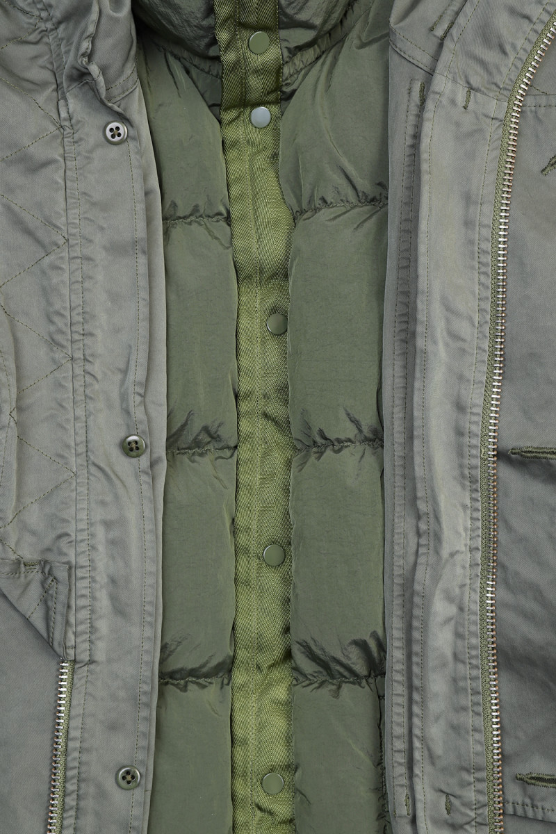 Micro kei hooded jacket Cypress/green