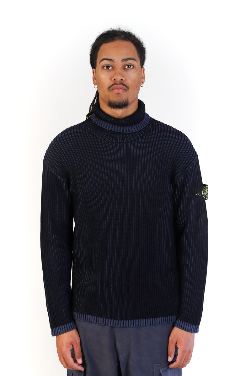 551c1 rollneck knit v0020 Blu scuro