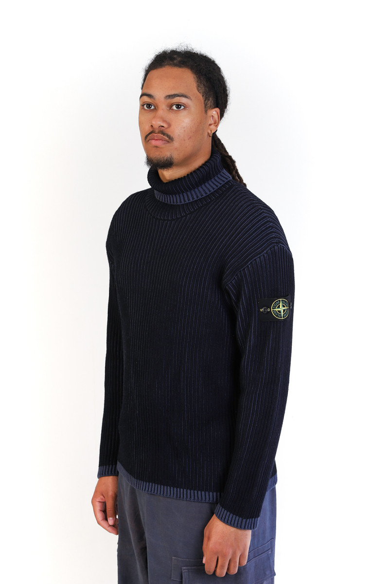 551c1 rollneck knit v0020 Blu scuro