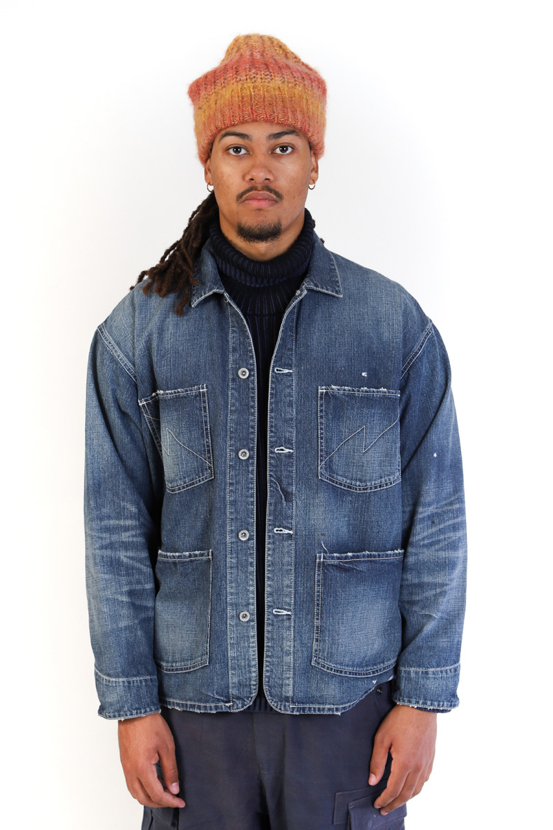 Washed coverall jacket Indigo