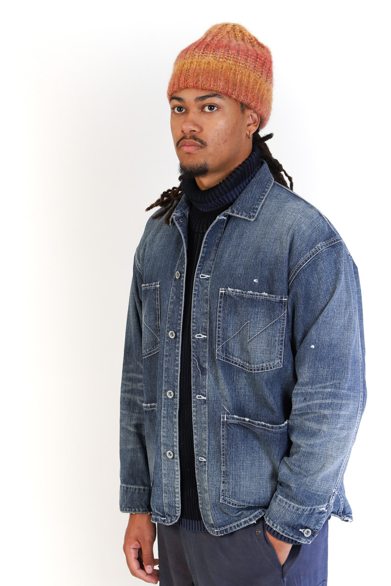 Washed coverall jacket Indigo