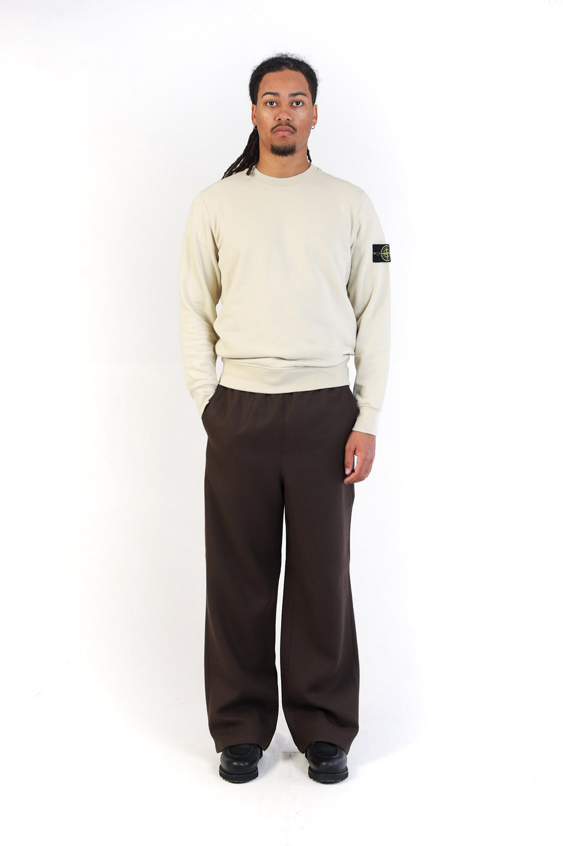 63051 crewneck sweater v0097 Stucco