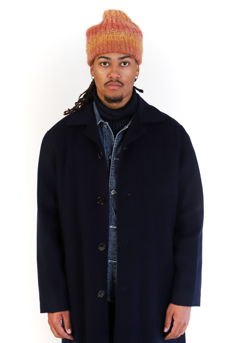 Manteau car coat ceinture Navy