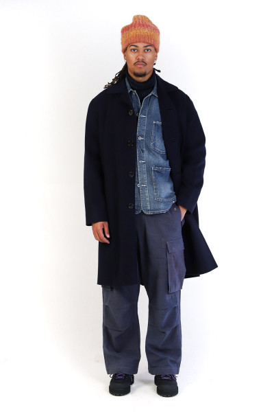 Manteau car coat ceinture Navy